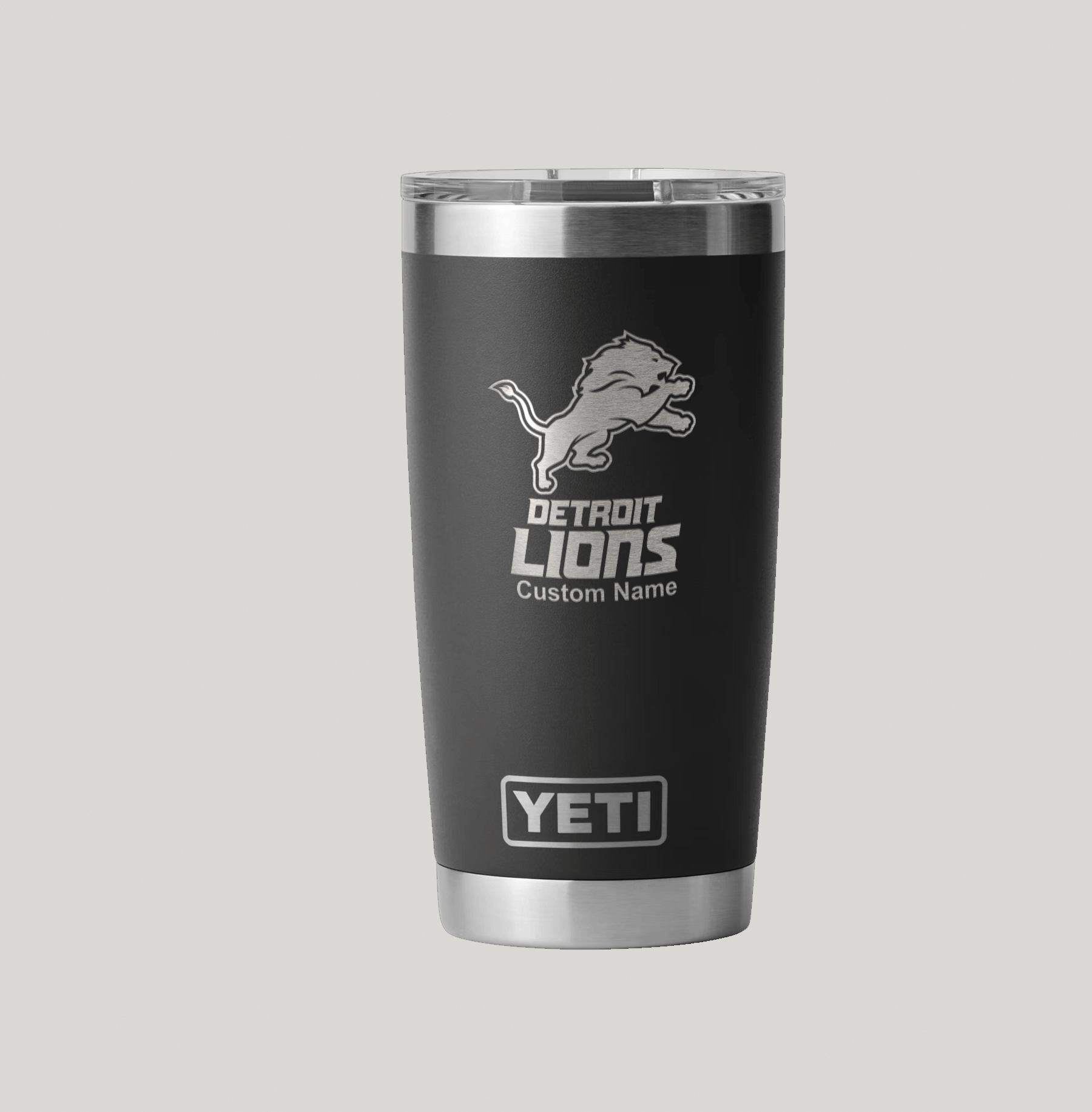 Personalized Detroit Lions Yeti 20 oz Rambler Tumbler