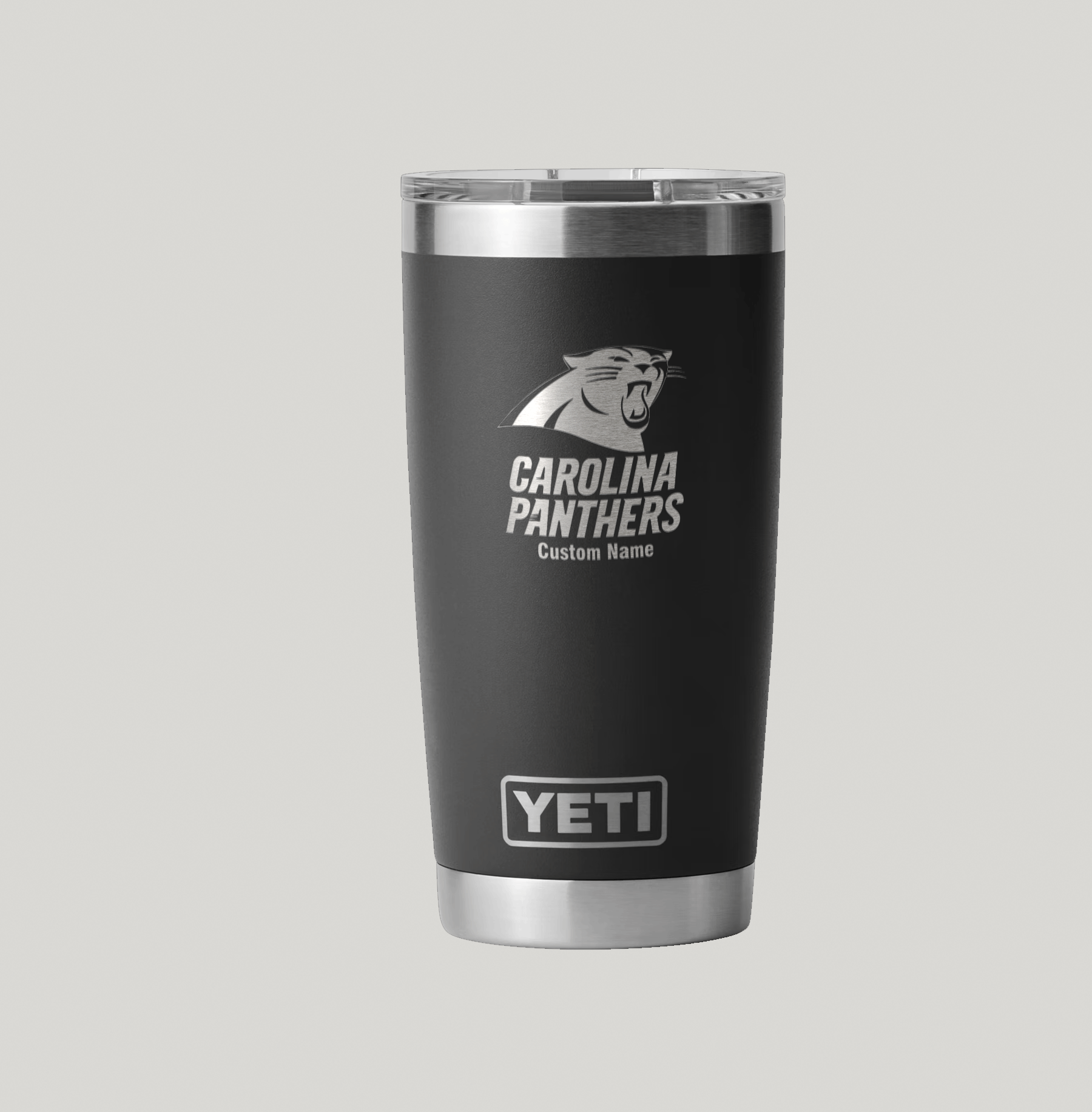 Personalized Carolina Panthers Yeti 20 oz Rambler Tumbler
