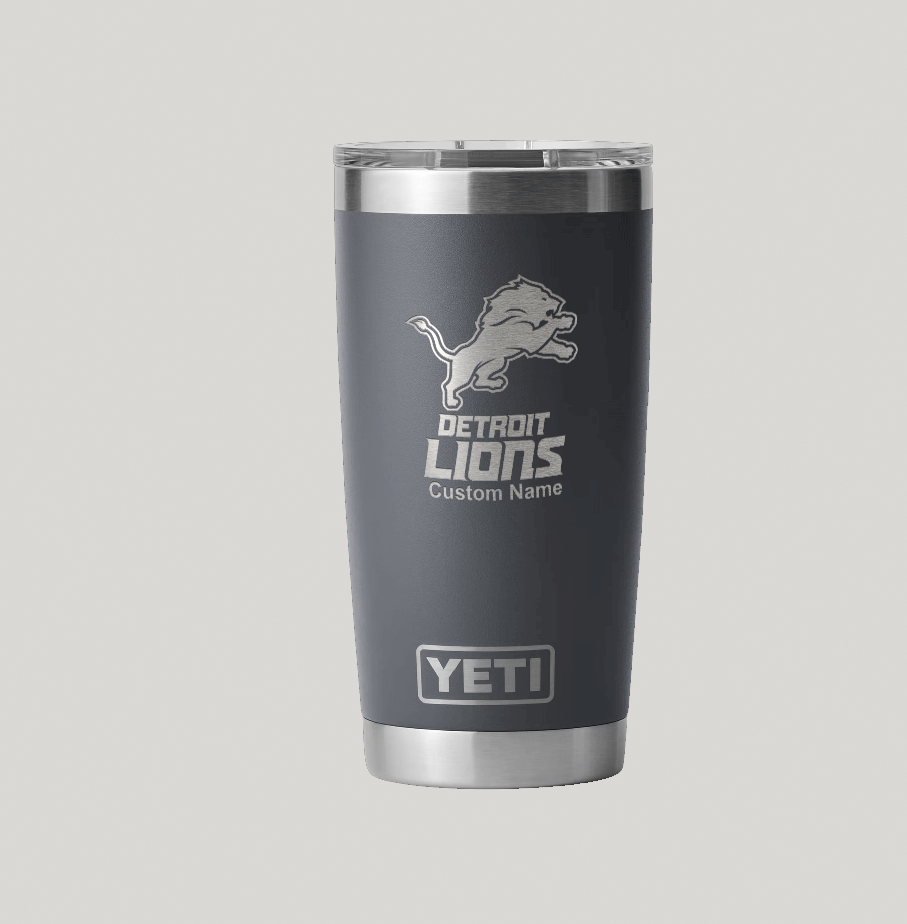 Personalized Detroit Lions Yeti 20 oz Rambler Tumbler - Image 3
