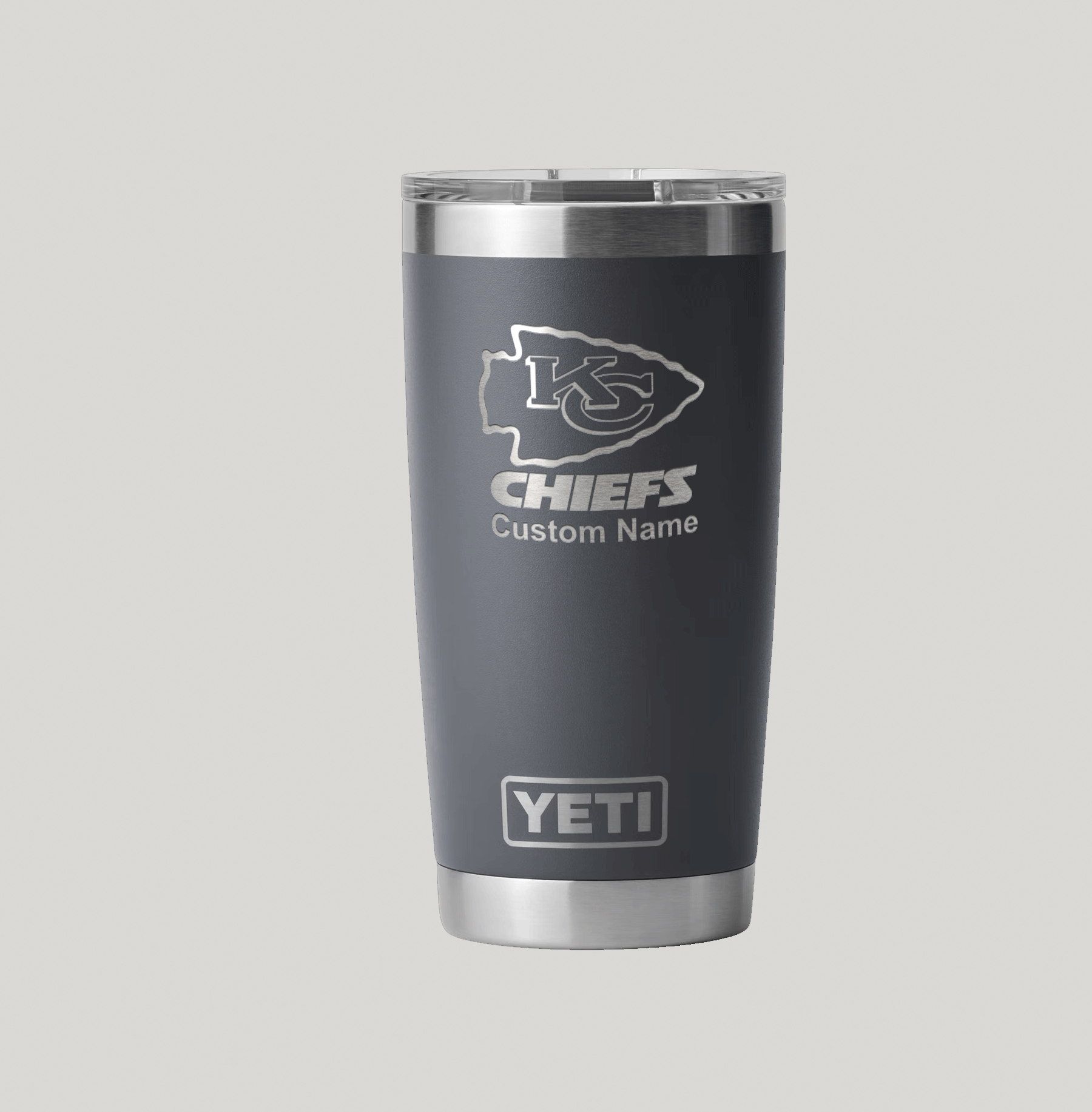 Personalized Kansas City Chiefs Yeti 20 oz Rambler Tumbler - Image 3