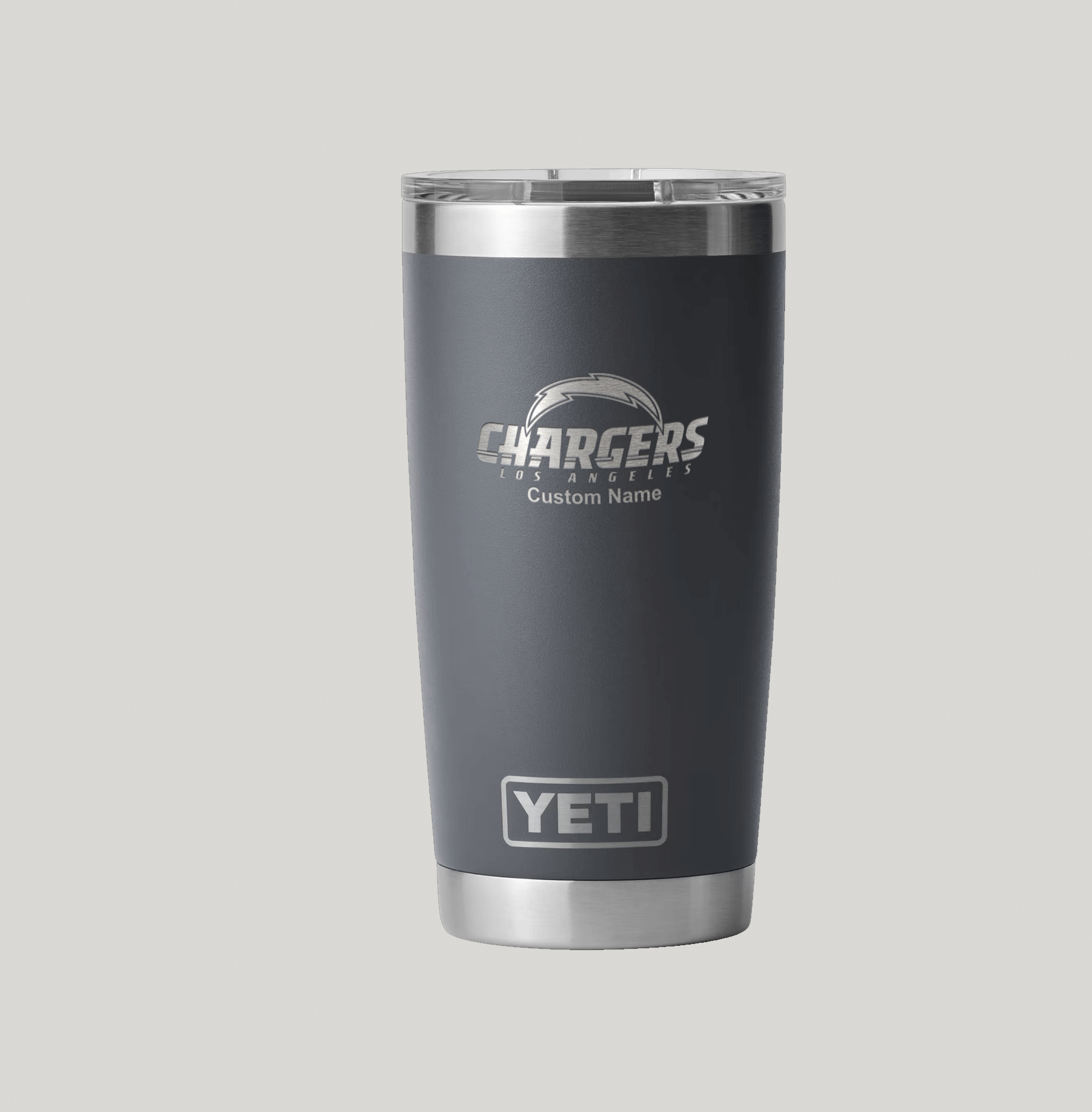 Personalized Los Angeles Chargers Yeti 20 oz Rambler Tumbler - Image 2