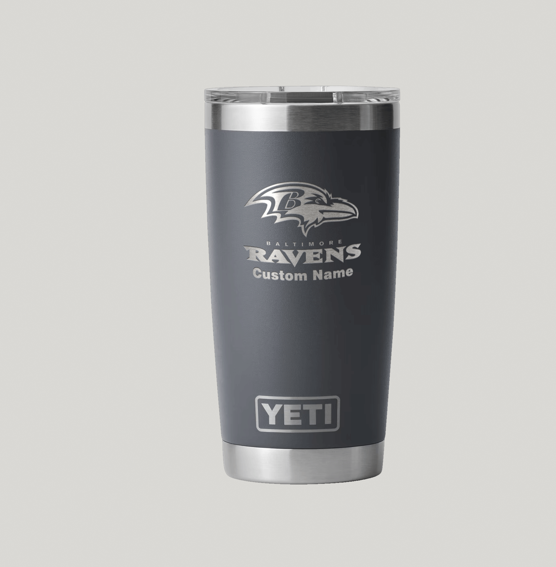 Personalized Baltimore Ravens Yeti 20 oz Rambler Tumbler - Image 3