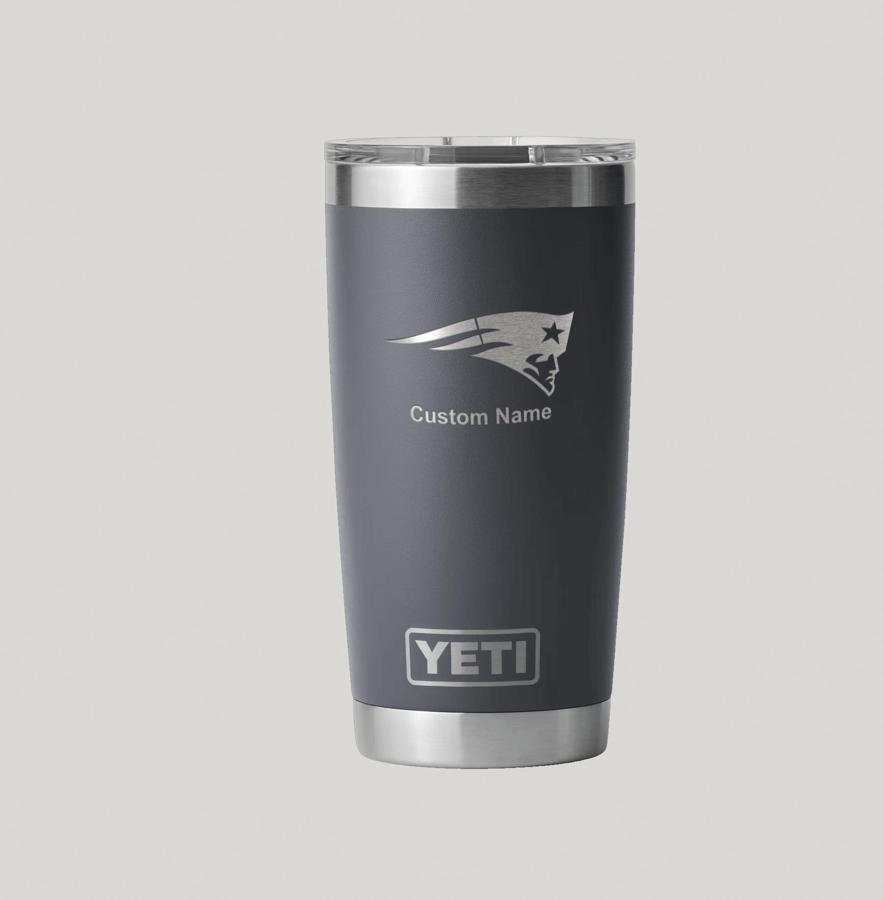 Personalized New England Patriots Yeti 20 oz Rambler Tumbler - Image 3