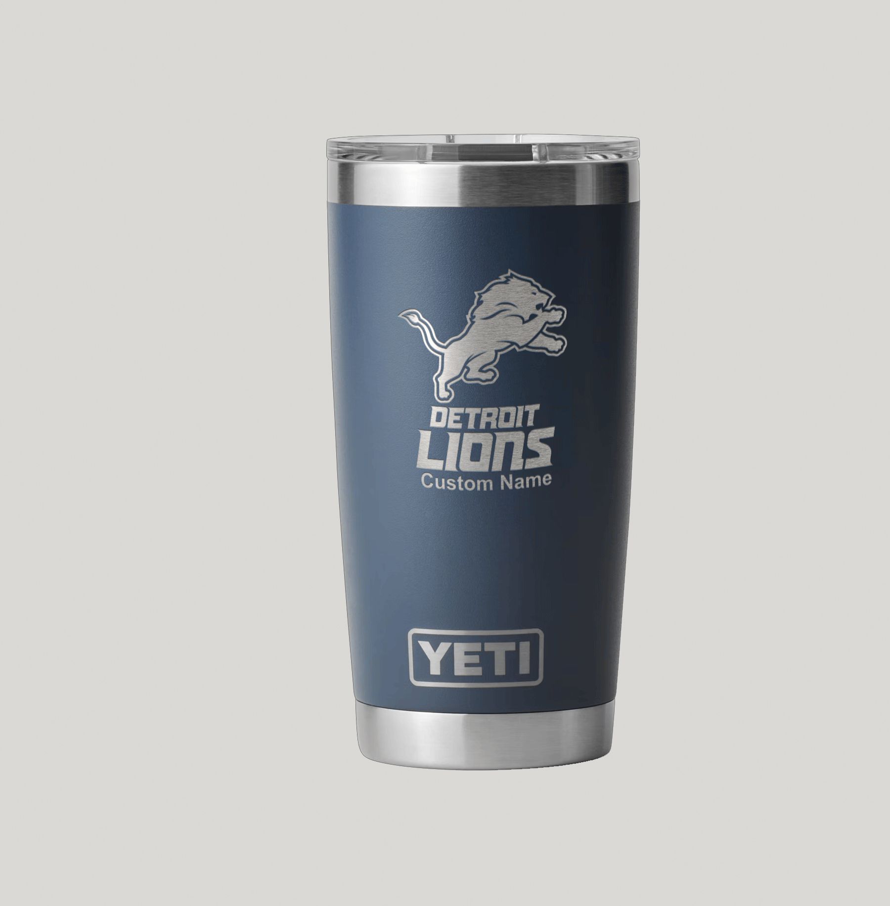 Personalized Detroit Lions Yeti 20 oz Rambler Tumbler - Image 4