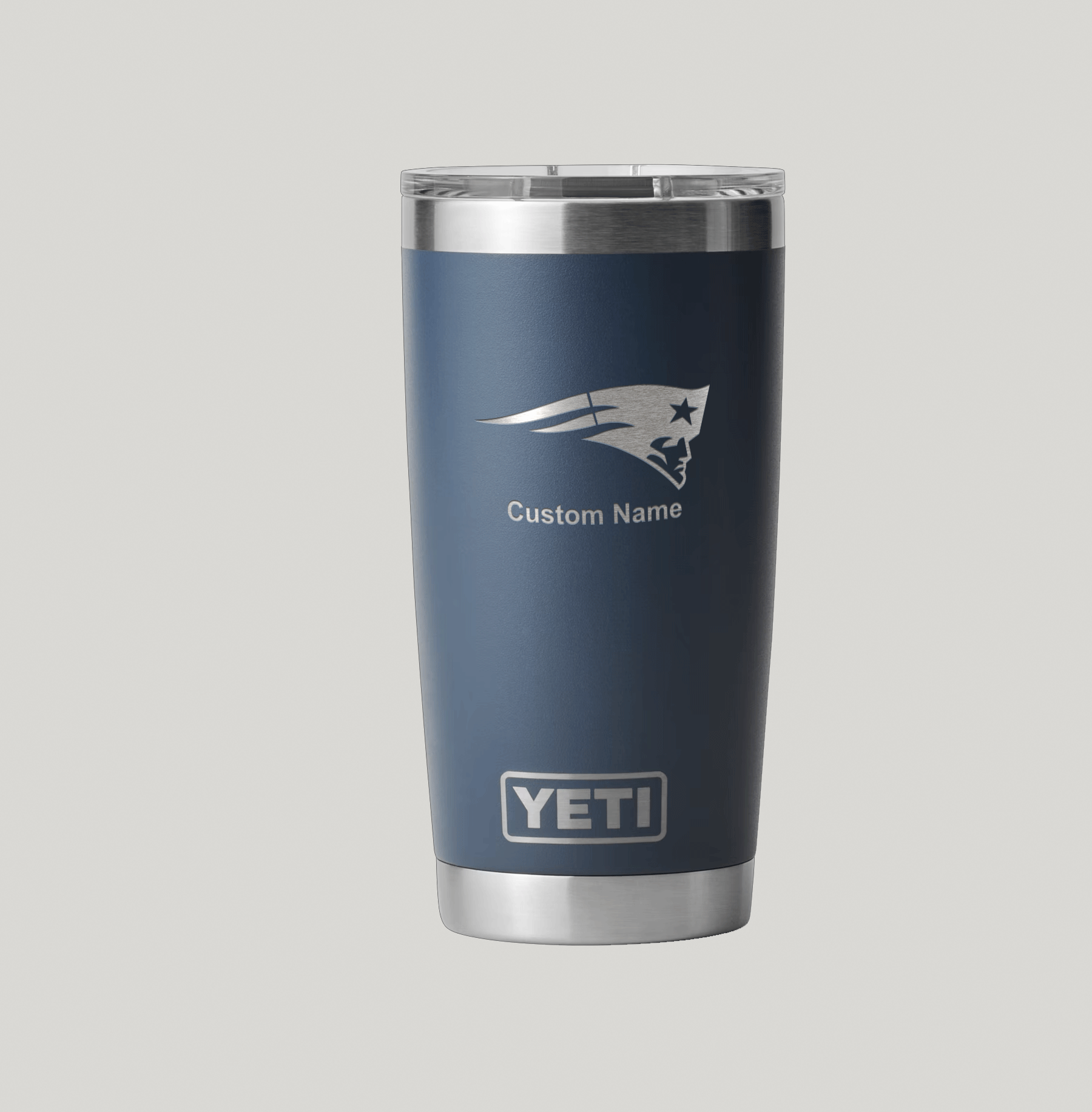 Personalized New England Patriots Yeti 20 oz Rambler Tumbler - Image 4