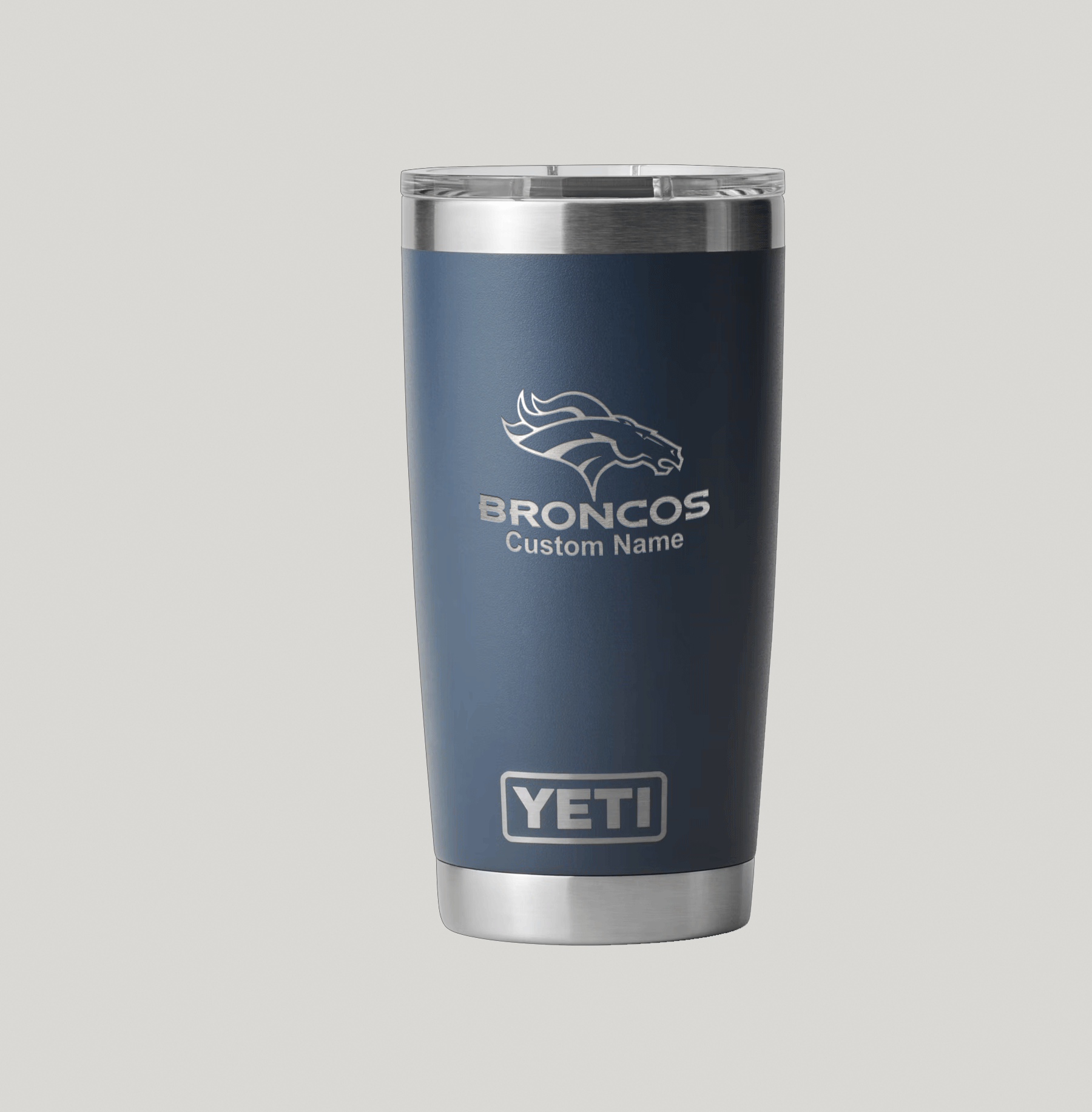 Personalized Denver Broncos Yeti 20 oz Rambler Tumbler - Image 4