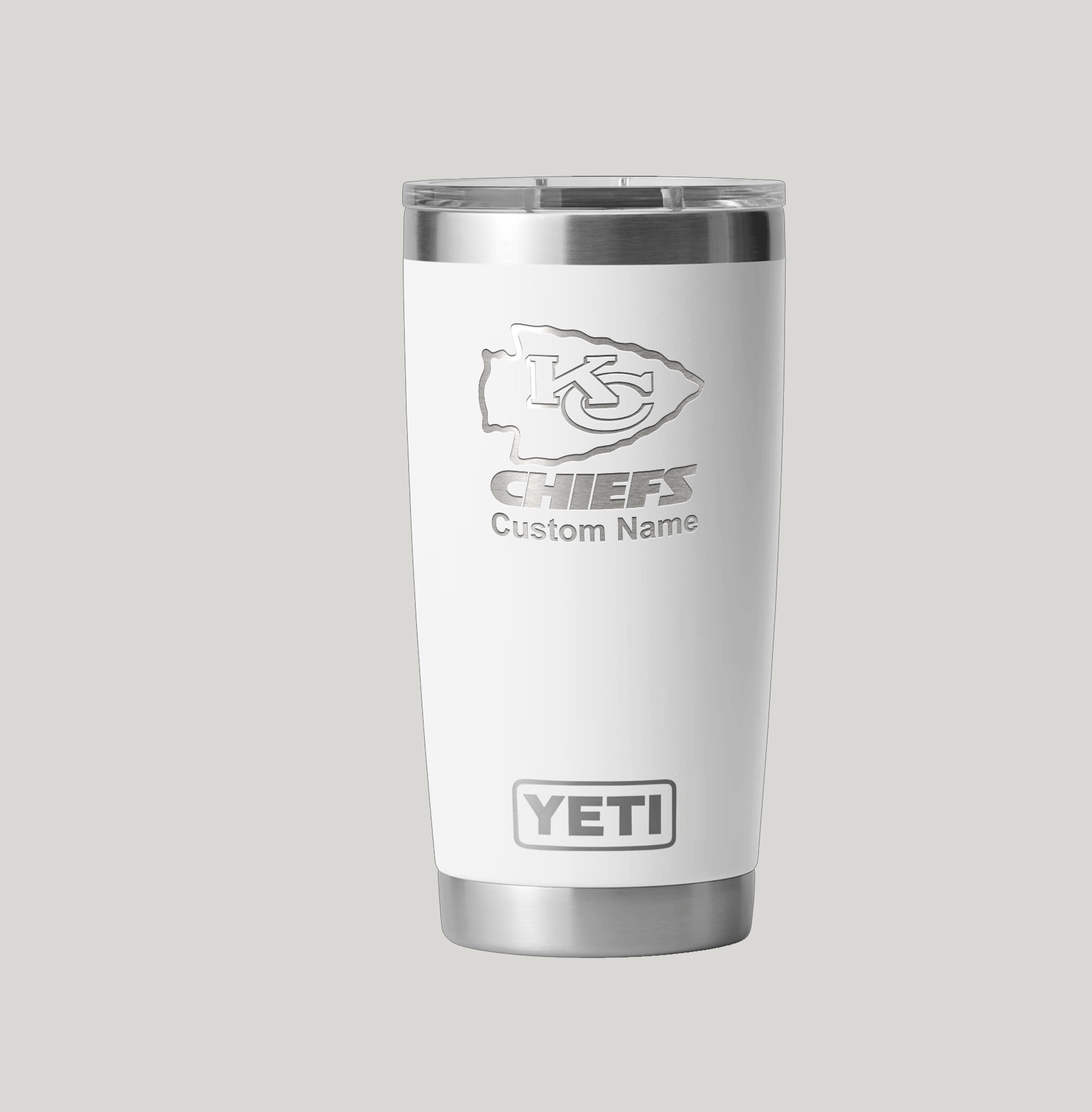 Personalized Kansas City Chiefs Yeti 20 oz Rambler Tumbler - Image 4