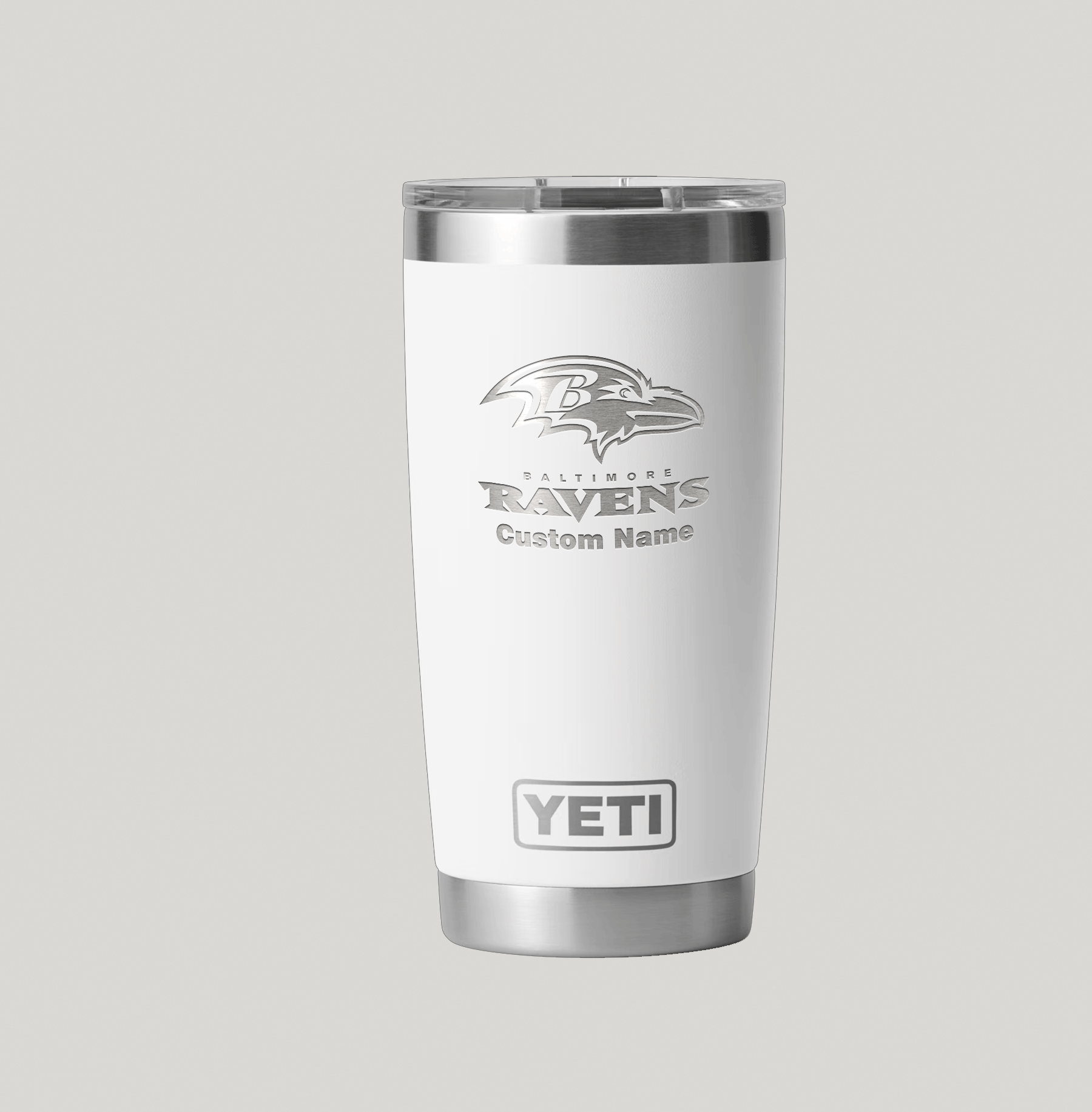 Personalized Baltimore Ravens Yeti 20 oz Rambler Tumbler - Image 2