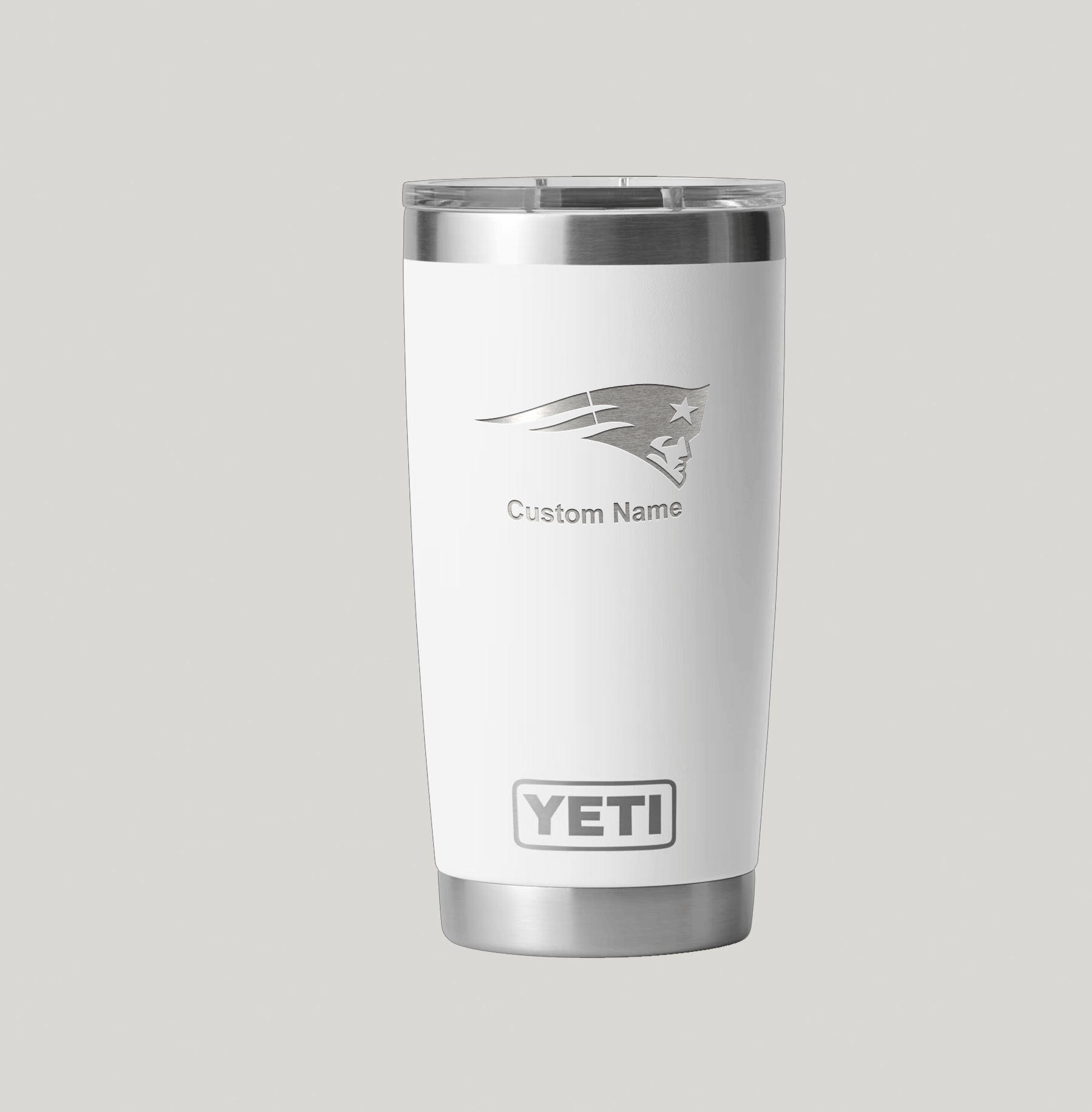 Personalized New England Patriots Yeti 20 oz Rambler Tumbler - Image 2