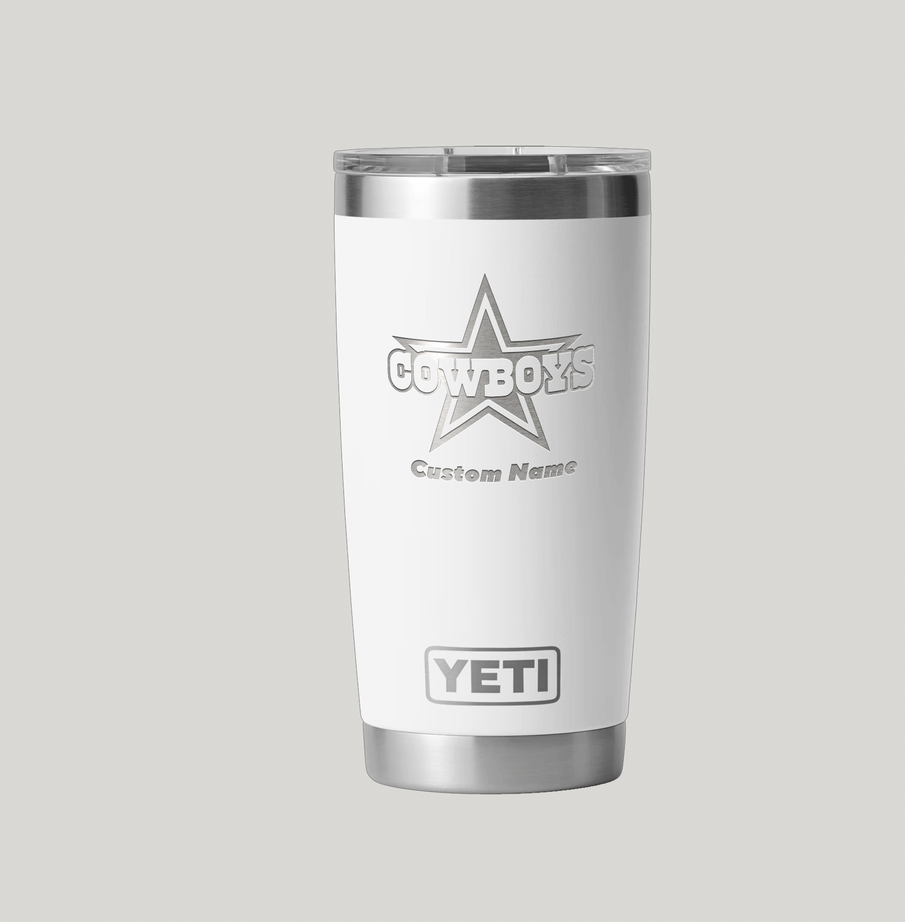 Personalized Dallas Cowboys Yeti 20 oz Rambler Tumbler - Image 4