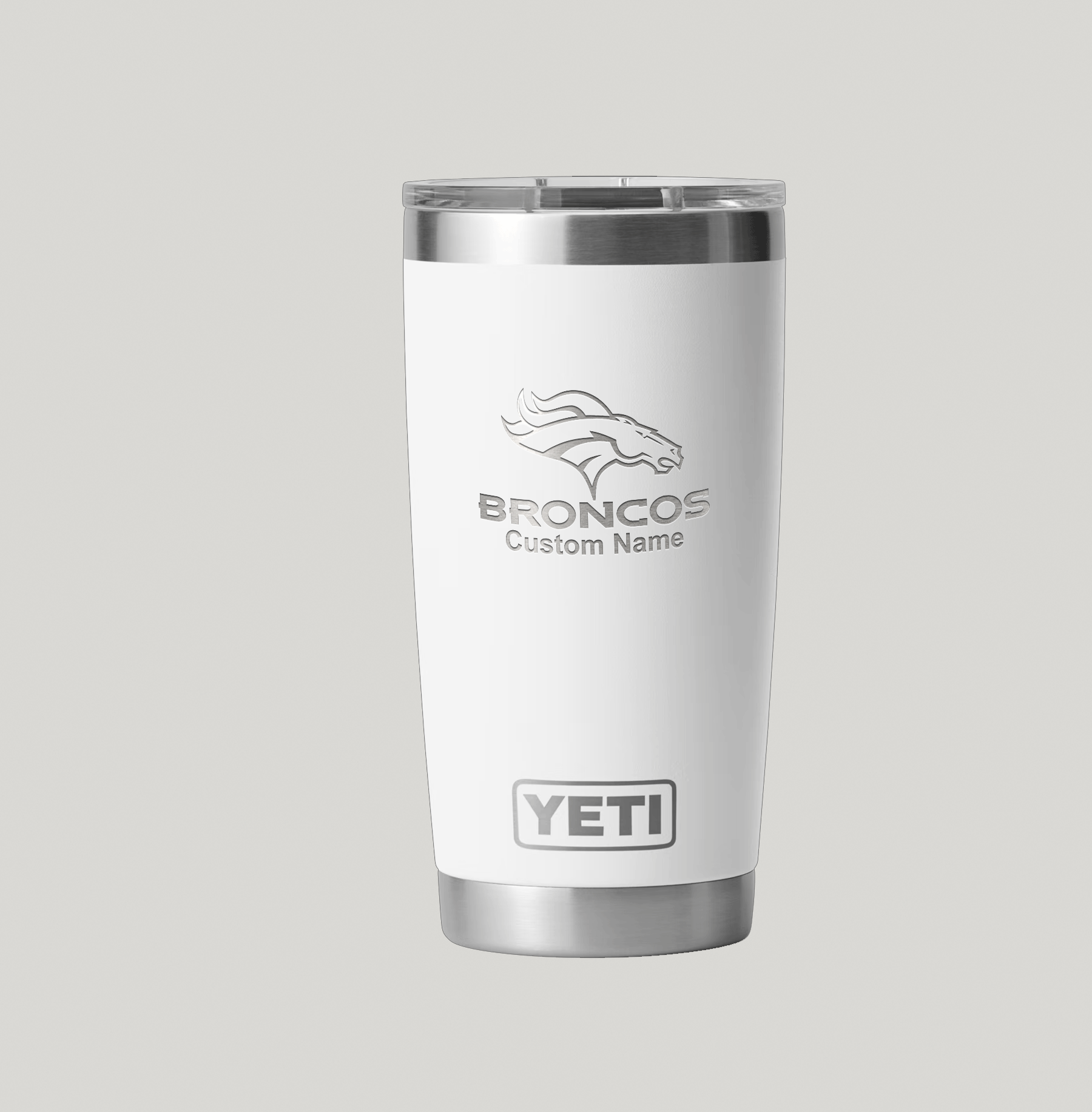 Personalized Denver Broncos Yeti 20 oz Rambler Tumbler - Image 2