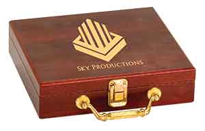 Rosewood Finish 100 Chip Poker Set - Image 2