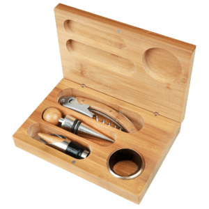 Bamboo 4-Piece Wine Tool Set