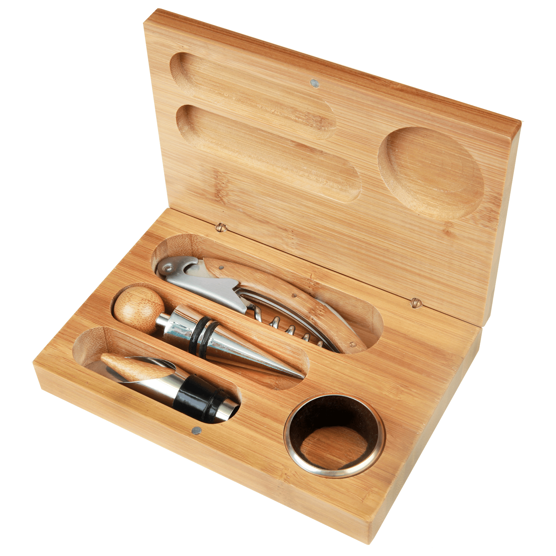 Bamboo 4-Piece Wine Tool Set