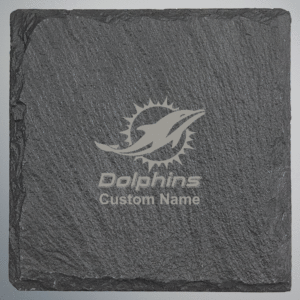 Miami Dolphins Square Slate Coaster - Set of 4