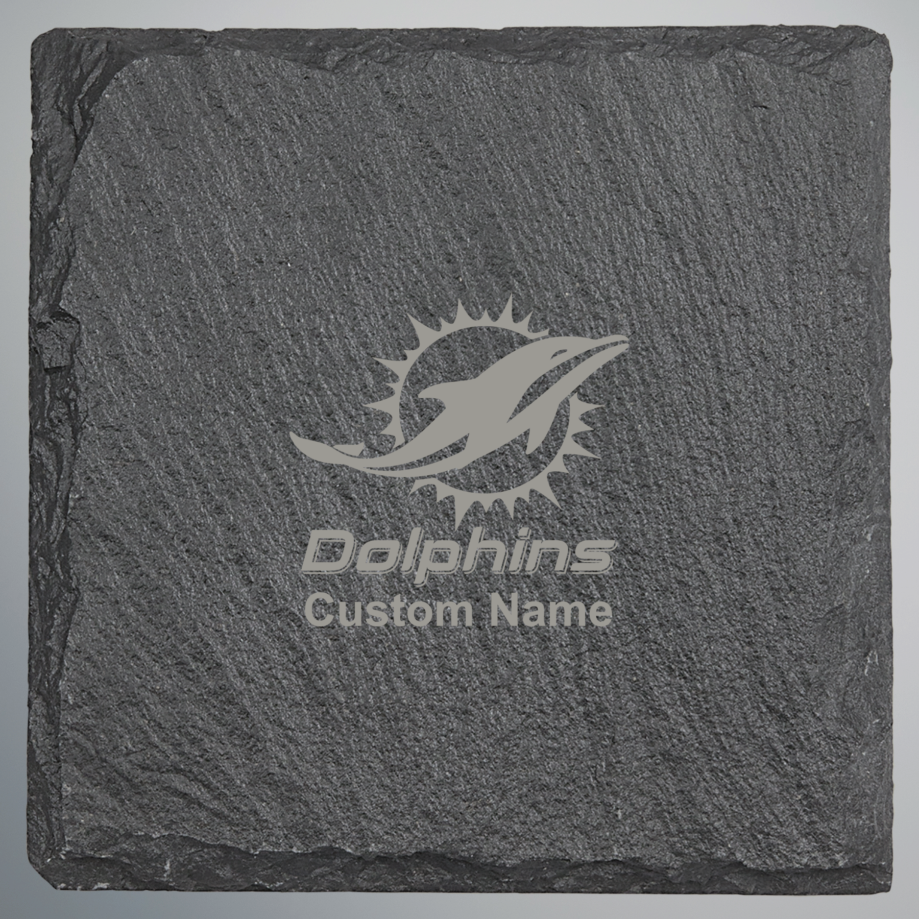 Miami Dolphins Square Slate Coaster - Set of 4