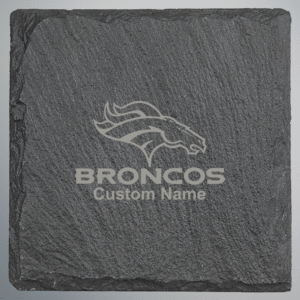 Denver Broncos Square Slate Coaster - Set of 4