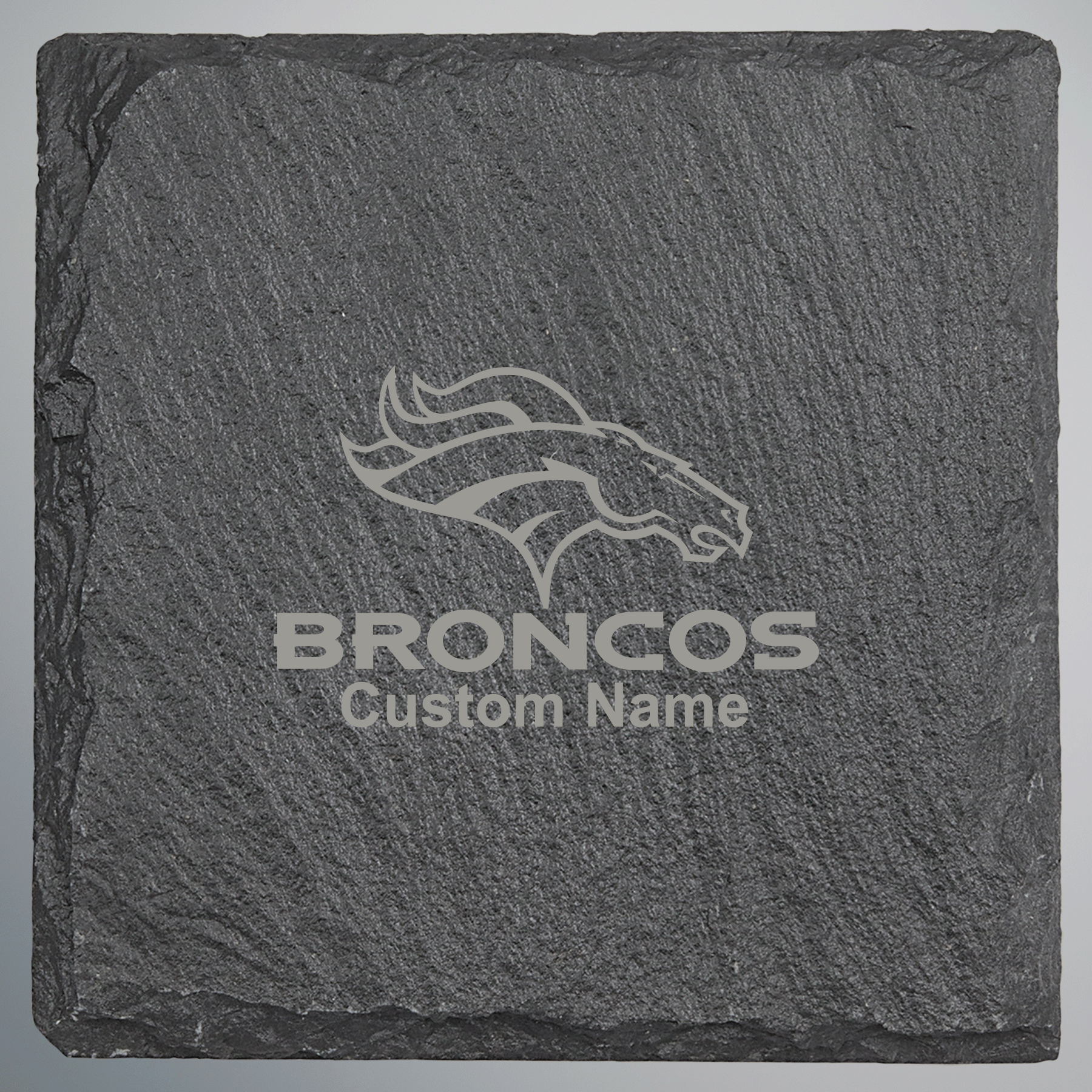 Denver Broncos Square Slate Coaster - Set of 4