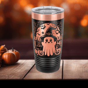 Spooky Ghost Halloween – Festive Pumpkin & Witch Hat Polar Camel 20 oz Tumbler