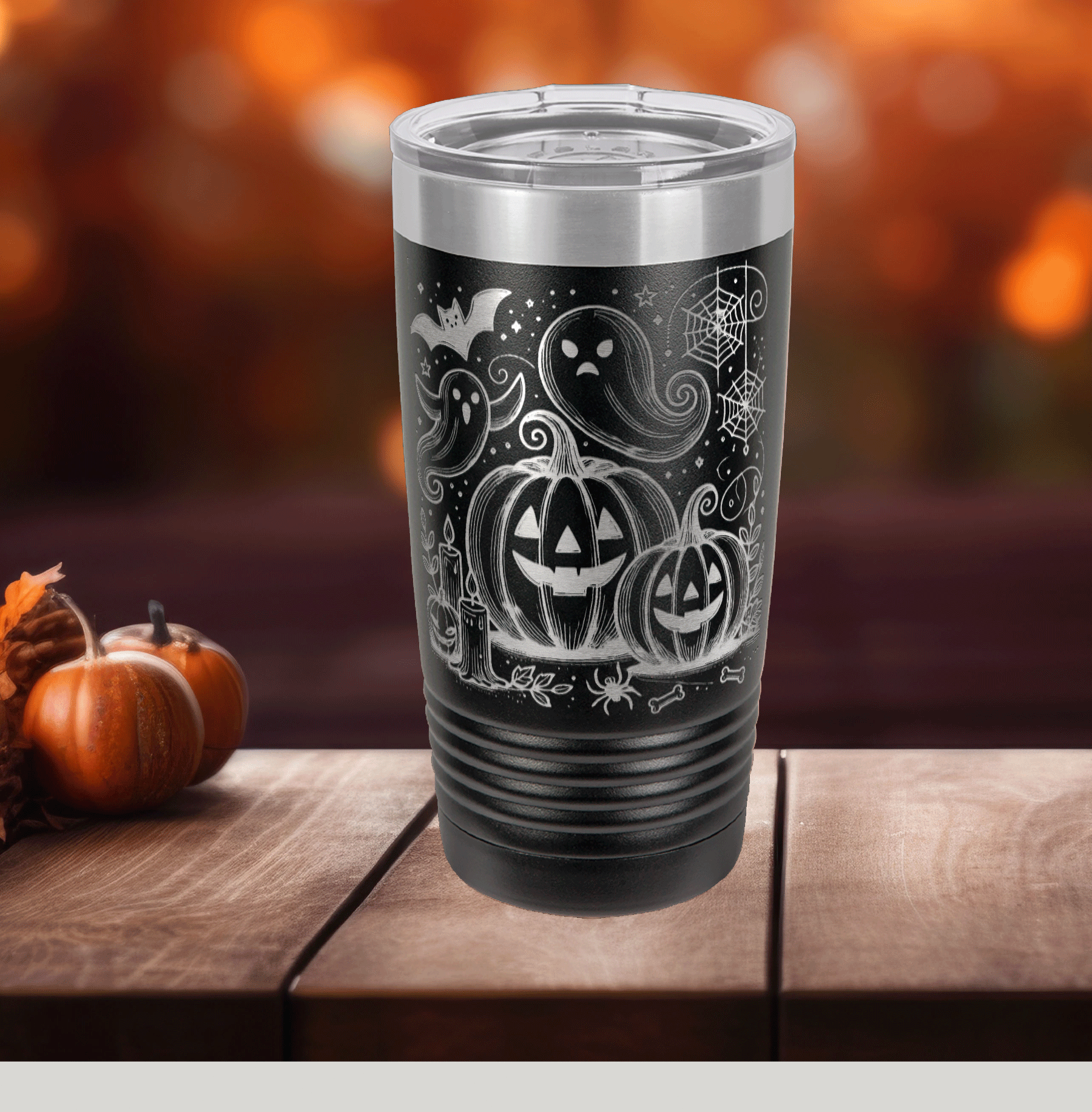 Spooky Pumpkin Patch Polar Camel 20 oz Tumbler - Image 2