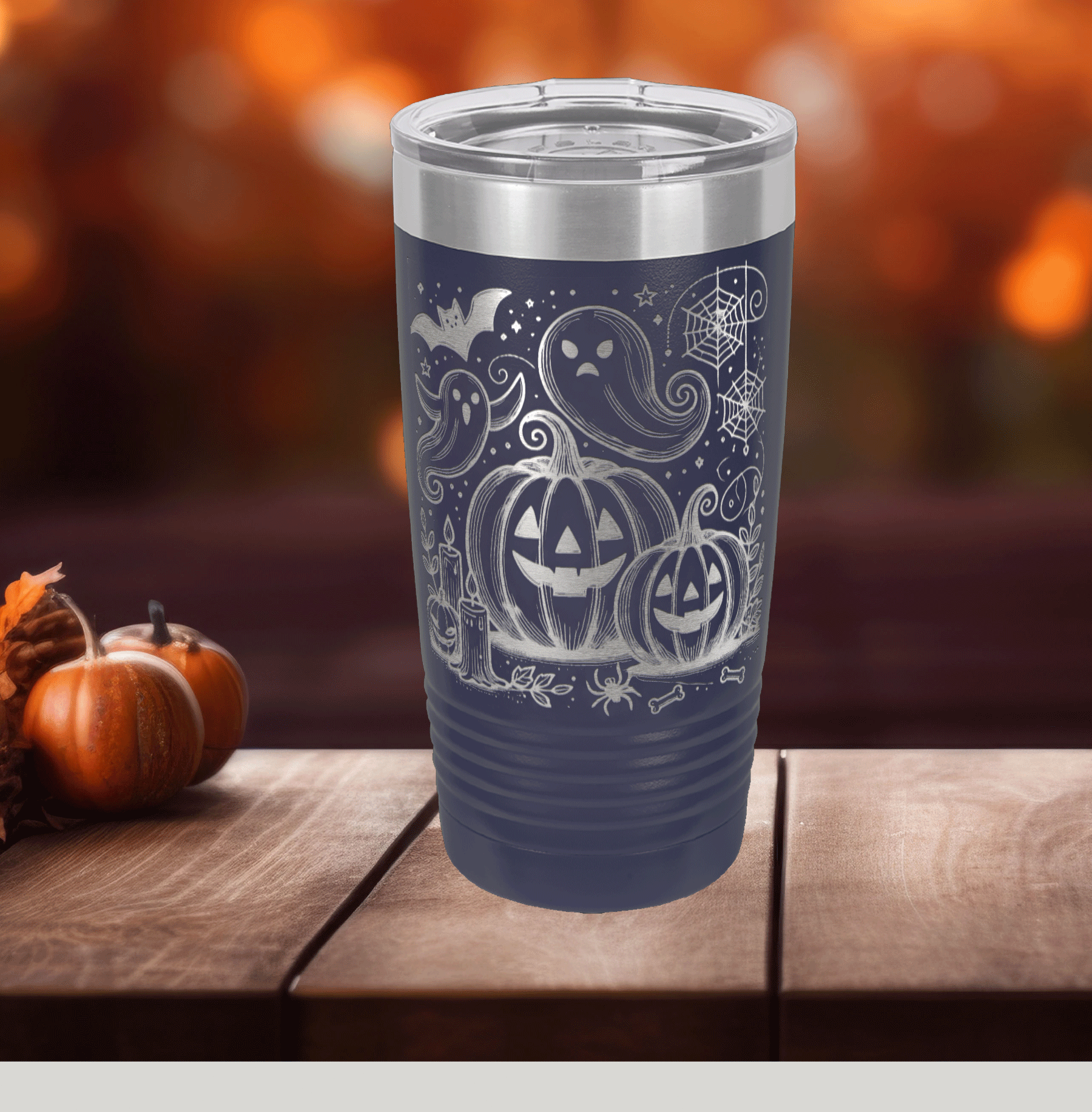 Spooky Pumpkin Patch Polar Camel 20 oz Tumbler - Image 3