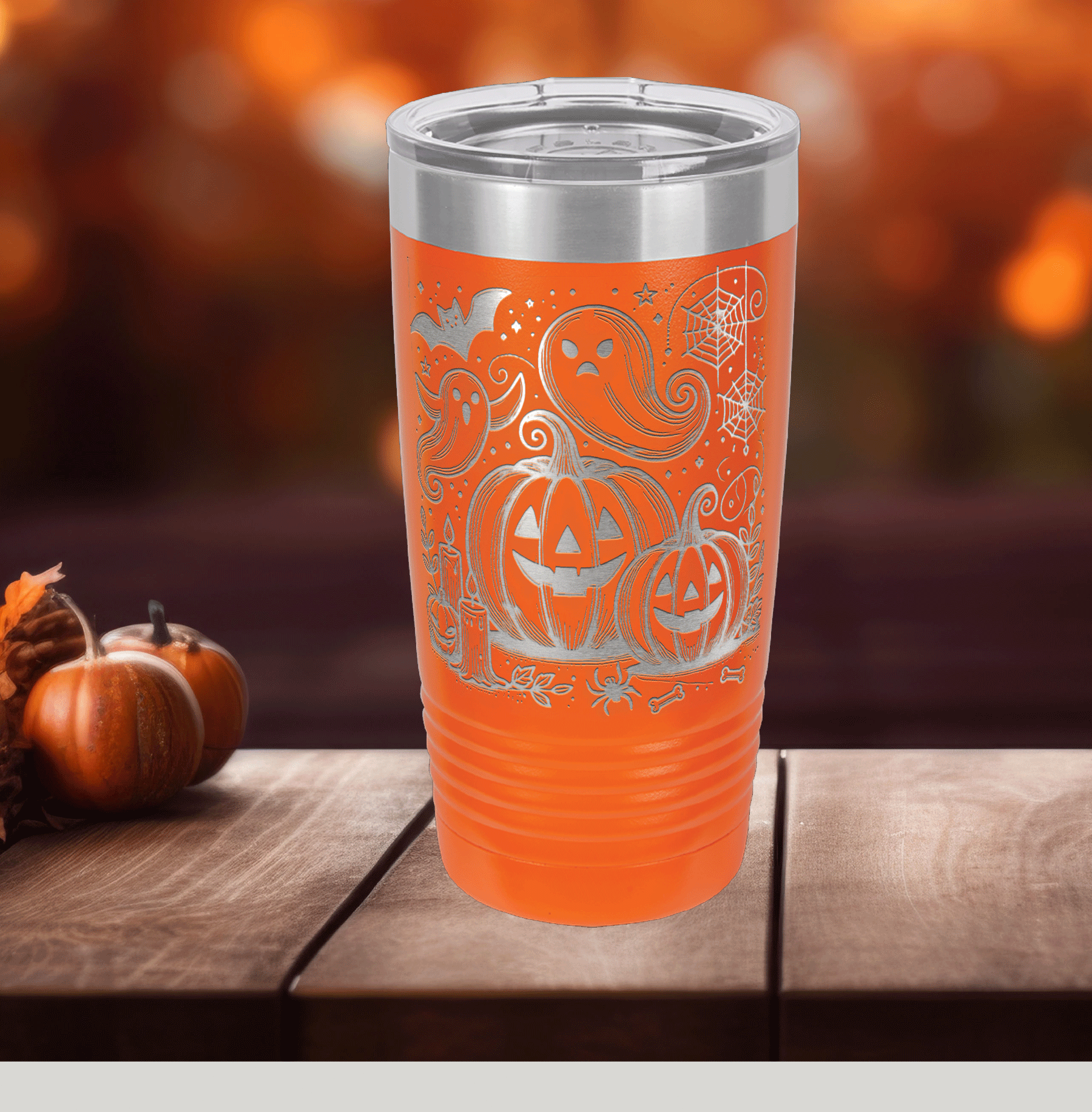 Spooky Pumpkin Patch Polar Camel 20 oz Tumbler - Image 4