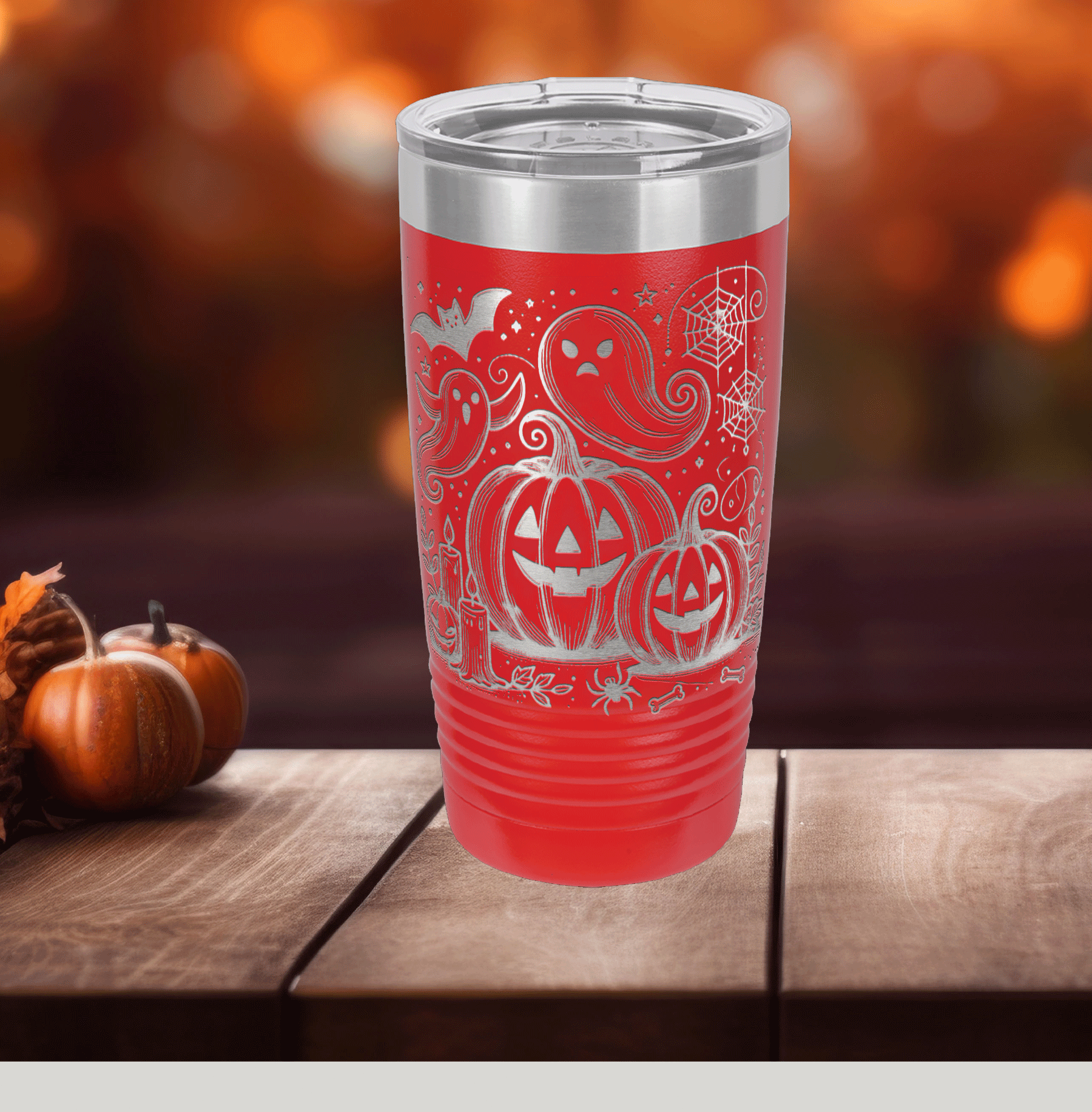 Spooky Pumpkin Patch Polar Camel 20 oz Tumbler - Image 5