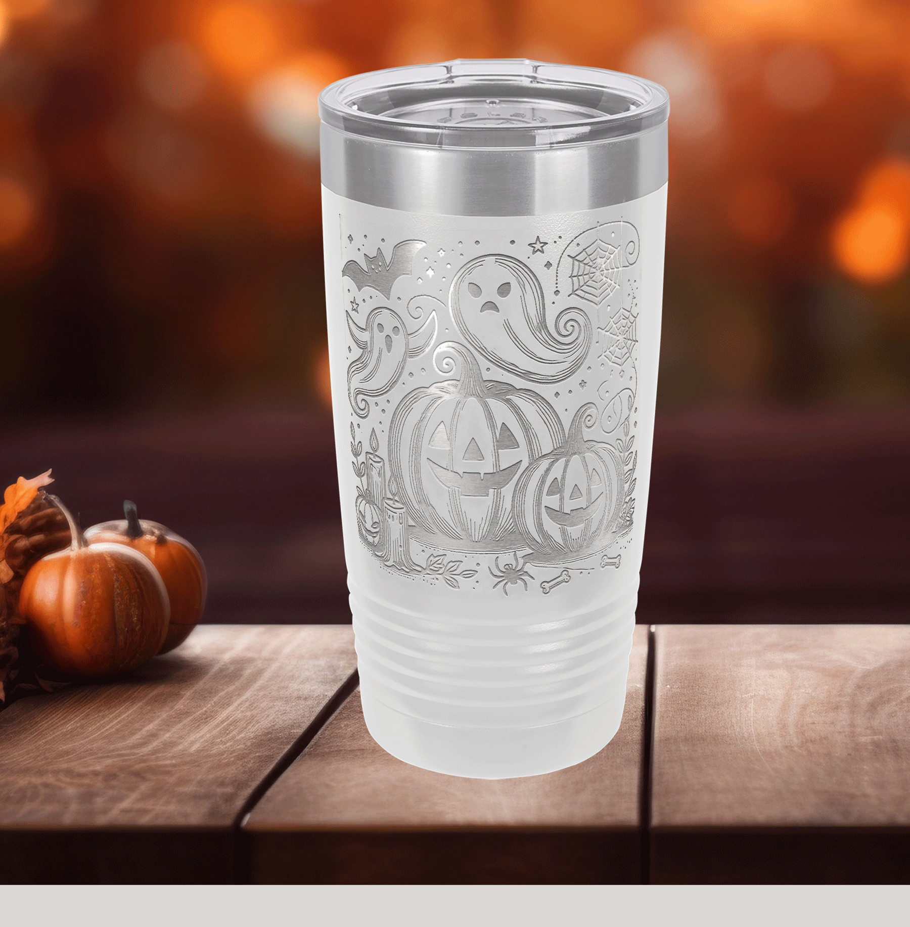 Spooky Pumpkin Patch Polar Camel 20 oz Tumbler - Image 6
