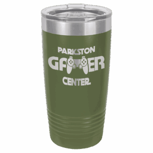 Polar Camel 20 oz. Olive Green Vacuum Insulated Ringneck Tumbler with Clear Lid
