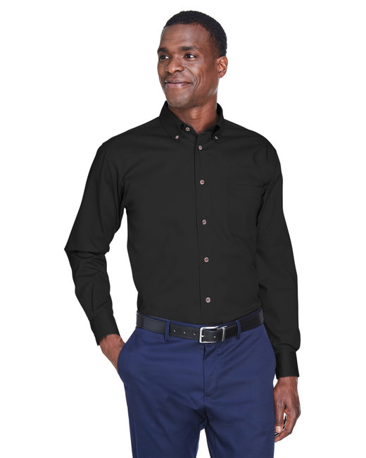 Harriton Men's Easy Blend™ Long-Sleeve Twill Shirt with Stain-Release (Artone Public)
