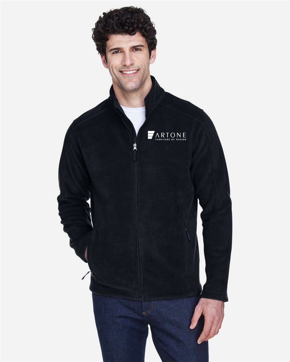 CORE365 - Men's Journey Fleece Jacket - 88190 (Artone) 1 core365 fleece jacket with "Artone furniture by design" logo on left chest.