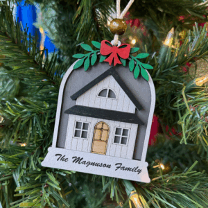 Personalized 3D Farmhouse Ornament