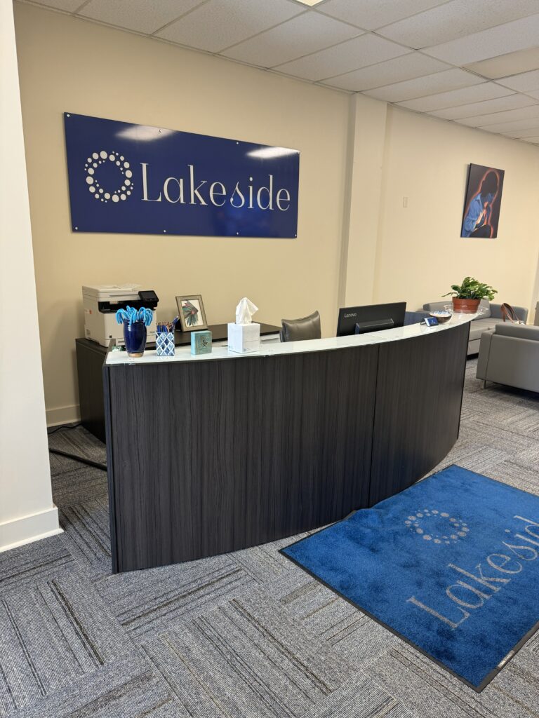 Custom Signage & Branding for Lakeside Medical Practice's New Dunkirk, NY Location: Vinyl Graphics, One-Way Window Vinyl, UV Printed Acrylic & Custom Rugs 4 Custom Signage Dunkirk NY Lakeside Medical Entrance