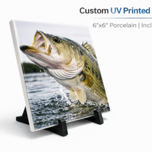 Custom Photo Porcelain Tile 6x6 with display stand